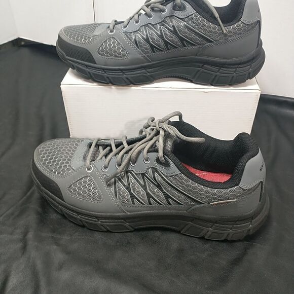 Skechers Work Men's SZ 8 Relaxed Fit: 77084 Work Shoe Gray - Picture 2 of 8